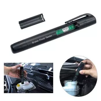 Тестер тормозной жидкости 5 светодиодный автомобильный инструмент для автомобильного тестирования для DOT3/DOT4 чёрный
