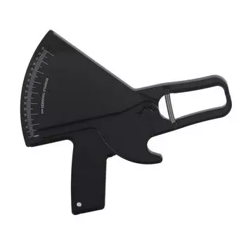 Тестер жира в организме, фитнес-калипер, точный измеритель кожных складок, аксессуар для инструмента измерения (черный) чёрный