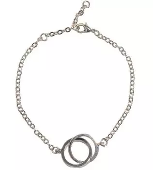 Tete Bracelet V Wearing Motif Double Ring Silver Color BTS Style Korean Chain Bangles Men s Women s