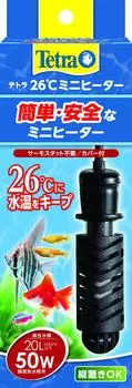 Tetra Mini Heater 50W Автоматический регулятор температуры поставляется с огнестойким пластиковым покрытием Вертикальная и горизонтальная установка Соответствует SP