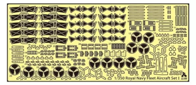 Tetra Model SA Series British Navy Aircraft Set Plastic Model Kit Parts SA3509 1/350 (Swordfish, Falmer, Skua) (for ME)
