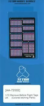 Tetra Model Scale AA Series Remove Before Flight Tag British Plastic Model Parts AA7202 1/72 (for Aircraft)