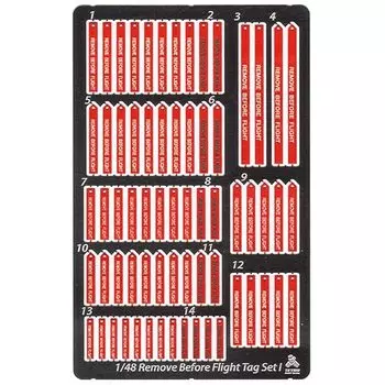 Tetra Model Works 1/48 серия AA Удалите перед полетом бирки с травлеными деталями для пластиковых моделей AA4801