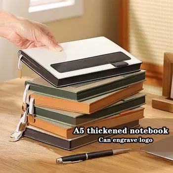 Тетрадь для записей А5, блокнот из толстой кожи, 130 листов, 260 страниц, книга для записи деловых встреч, дневник, книга для выписок A5