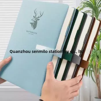 Тетрадь формата А4/В5 в толстой кожаной обложке для студентов колледжей