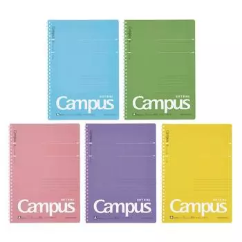 Тетрадь KOKUYO Campus с мягким кольцом, в горошек, А-линовка, 40 листов, B5, набор из 5 шт., S-S111ATX5CSET