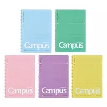 Тетрадь KOKUYO Campus с мягким кольцом, точка B, в линейку, 40 листов, B5, набор из 5 книг, S-S111BTX5CSET