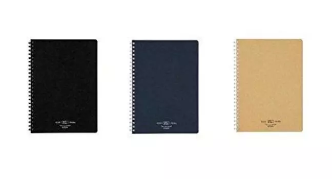 Тетрадь KOKUYO Soft Ring Notebook Natural A-liner 80 листов A5 Su-SV638A-D/DB/S Набор из 3 видов и 3 книг