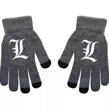 Тетрадь смерти Ягами Мун Л Михай Песок Анимация Онлайн Игра Периферийные перчатки Серые Полный палец Осень и зима Защита от тепла и холода One Size