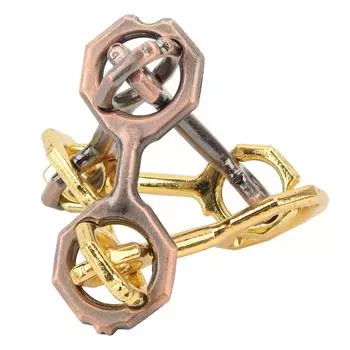 Тетраметрическая головоломка игрушка 3D разблокировать металлический сплав головоломки игры для мозга игрушка для взрослых детей