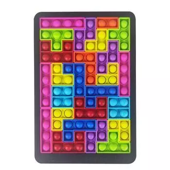 Tetris Pop-It Push Tetris Smart Games IQ Puzzle Game Pop-It Block Bubble Wrap Pop-It Bag Tetris Puzzle B198