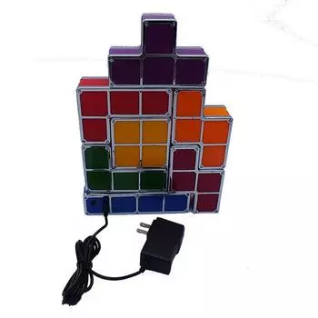 Tetris Stacking Block Night Lamp With Flashing Led Light For Teen Decor Bedroom US