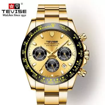 TEVISE Светящиеся мужские механические часы Модные деловые многофункциональные механические часы Мужские часы