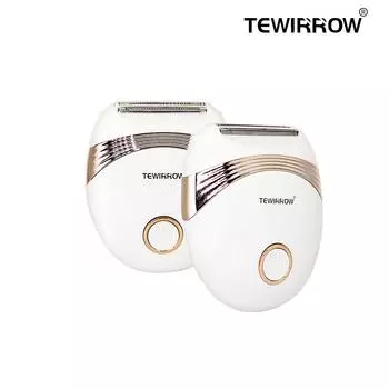 TEWIRROW электрическое женское средство для удаления волос для лица, подмышек, рук, бикини, ног, всего тела, женская бритва, физический эпилятор, моющийся и перезаряжаемый от USB белый