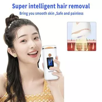 TEWIRROW Инструмент для удаления волос IPL Перманентное удаление волос Безболезненный электрический эпилятор для волос Безупречное средство для удаления волос всего тела 999999 Flash EU Plug белый