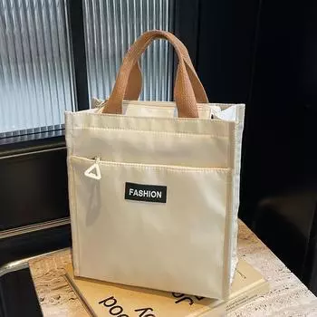 Сумка для учебников, повседневная, простая, холщовая сумка, сумка-тоут, сумка-тоут большой емкости, папка-товар чёрный