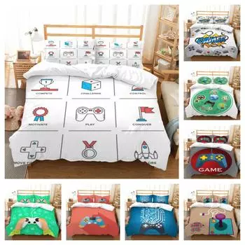 Текстиль для дома, 3D комплект постельного белья, пододеяльник, мягкая дышащая кровать, удобное одеяло, пододеяльники, дышащие, моющиеся Single 135x200cm