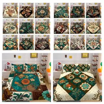 Текстиль для дома, 3D красивый цветочный принт, женский комплект пододеяльников королевского размера, комплект постельного белья из полиэстера UK Single 135x200cm