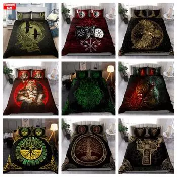 Текстиль для дома Tmarc Tee Viking Fenrir Wolf Комплект постельного белья Пододеяльник Постельный комплект Single 135x200cm