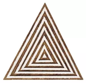 Текстильный печатный блок IBA Indianbeautifulart, треугольный ручной резной деревянный штамп, печать на деревянных блоках, текстильные штампы для тканевых гончарных блоков, 3 3 Inches коричневый