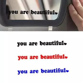 Текстовые автомобильные наклейки «Вы прекрасны», украшение интерьера, зеркало заднего вида, модные наклейки, креативные спортивные виниловые наклейки из ПВХ