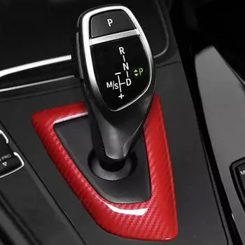 Текстура из углеродного волокна для BMW F30 F10 F15 F07 F20 F21 F22 F32 F34 F35 5GT рамка панели переключения передач автомобиля крышка ручки переключения передач отделка головы красный