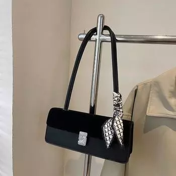 Текстура нишевая дизайнерская сумка 2024 новая женская сумка ins популярная темпераментная сумка подмышкой сумка сумка на плечо сумка 27*7*11 серый