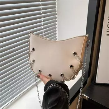 Текстура популярная сумка-седло повседневная новая женская симпатичная сумка для девочек иностранный стиль ins иностранный стиль женская сумка-мессенджер через плечо чёрный