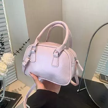 Текстура PU кожа небольшие сумки с верхней ручкой однотонные сумки дизайнерские повседневные сумки через плечо для ежедневного использования