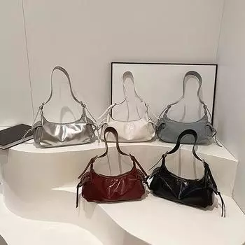 Текстура ретро красные мягкие кожаные сумки на плечо для женщин трендовая прочная универсальная сумка через плечо для поездок на работу и покупок женские сумки 29x10x12cm вино красного