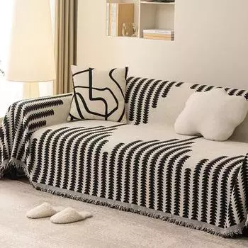 Текстура синели, диванное полотенце, коготь, пылезащитный, удобный чехол для дивана, современные минималистичные линии, многофункциональная ткань для пикника, большое одеяло 180x130