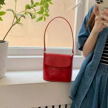 Текстура всего Маленькая дизайнерская сумка-ведро на одно плечо через плечо бежевый