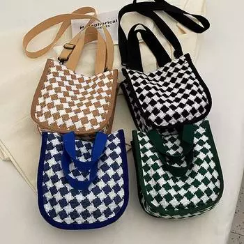 Текстура и мода сумка через плечо для студентов, чтобы выйти за рамки западного стиля ручная сумка через плечо