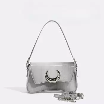 Textured Baguette Underarm Bag Stylish and Fashionable Commuter Crossbody Bag Small Square Bag