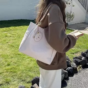 Textured Large Bag New Fashionable Women s Bag Autumn Versatile Commuter Shoulder Bag Large Capacity Tote Bag