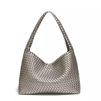 Textured, Popular Woven Single-shoulder Women s Bag, Trendy and Versatile, Large-capacity Underarm Bag, Fashionable and Simple Korean-style Tote Bag