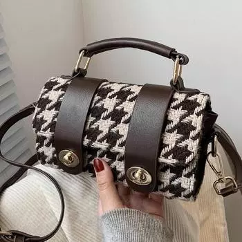 Текстурированная маленькая сумка женская сумка модная шерстяная сумка через плечо портативная почтальонская маленькая квадратная сумка