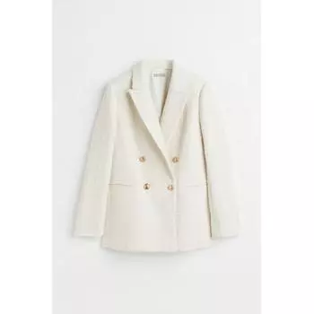 Текстурированная куртка HM кремового цвета