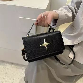 Текстурированная маленькая сумка 2024 года, летняя новая сумка-раскладушка с крокодиловым узором, сумка-мессенджер для женщин Xingmang розовый