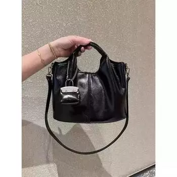 Текстурированная модная женская сумка с черной сумкой-тоутом Модная женская сумка через плечо на одно плечо