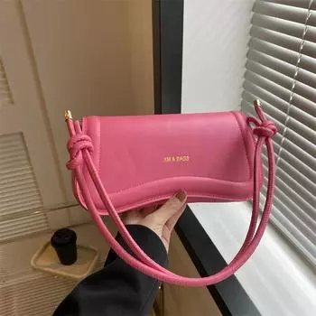 Текстурированная однотонная ретро-сумка женская сумка 2024 года новая популярная повседневная сумка-мессенджер простая сумка через плечо подмышку чёрный