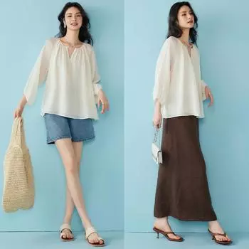 Текстурированная пузырчатая марлевая рубашка с круглым вырезом для женщин, свободный французский топ с дизайном и рукавами-фонариками S