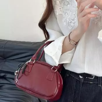 Текстурированная ретро маленькая сумка 2024 новая женская сумка универсальная модная ветровая сумка-мессенджер портативная маленькая квадратная сумка красный