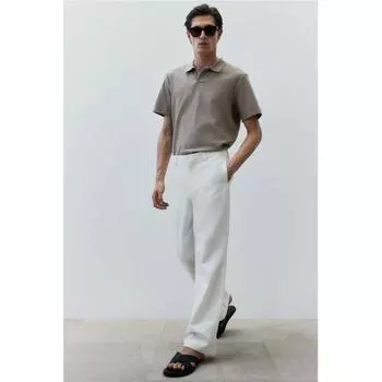Текстурированная рубашка поло HM Regular Fit, серая