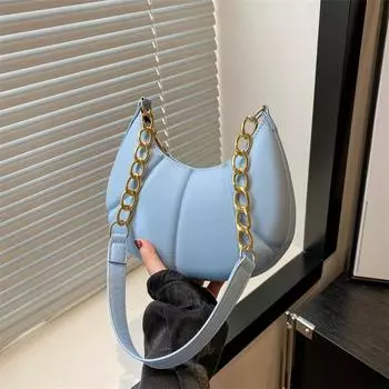 Текстурированная сумка через плечо для поездок на работу в Корейском стиле, женская сумка через плечо 2024 года, весенняя ретро-сумка для женщин чёрный