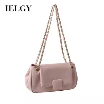 Текстурированная сумка IELGY подмышками, однотонная сумка через плечо, универсальная сумка-мессенджер с цепочкой в иностранном стиле белый