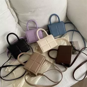 Текстурированная сумка-ниша, новая женская сумка, летняя популярная универсальная сумка через плечо, мини-сумка, маленькая квадратная сумка