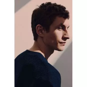 Текстурированная трикотажная футболка стандартного кроя HM, темно-синяя S