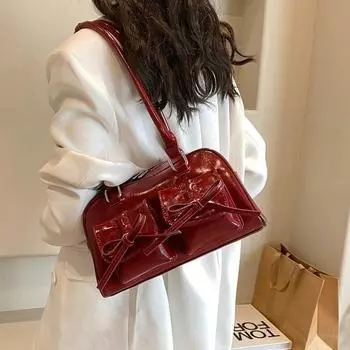 Текстурированная универсальная женская сумка подмышкой, новая сумка через плечо, модная и повседневная, простая однотонная сумка в иностранном стиле белый