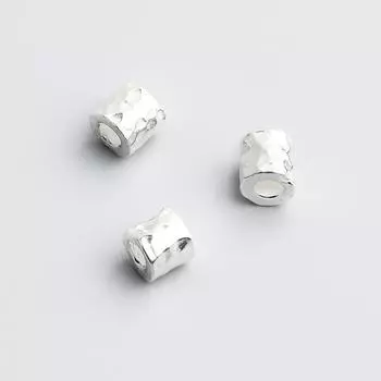 Текстурированные бусины-разделители из стерлингового серебра S925 для самодельных украшений - браслеты из кристаллов, ожерелья, плетеные веревочные аксессуары